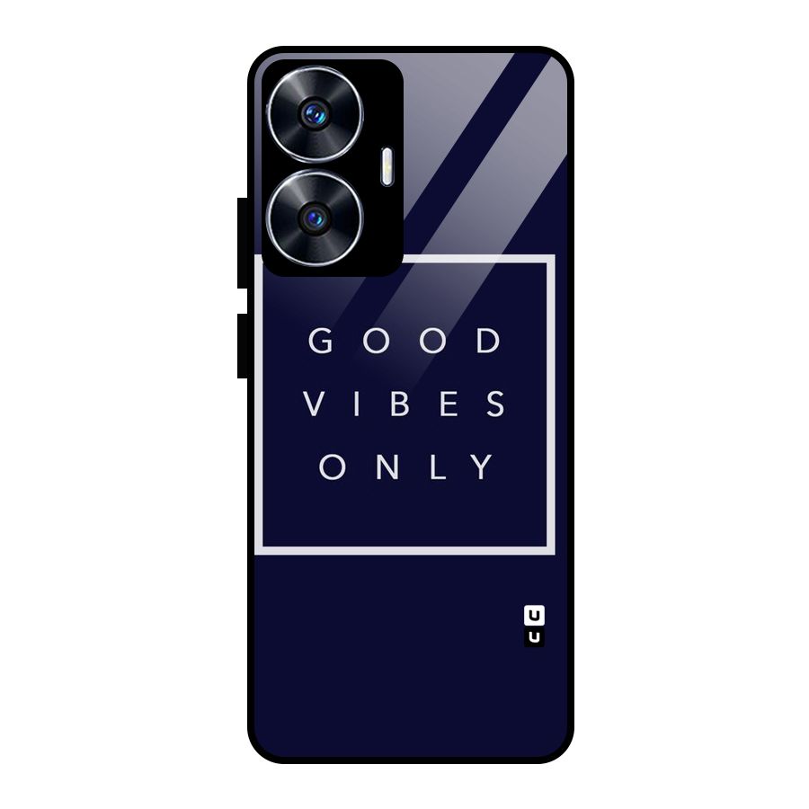 Blue White Vibes Glass Back Case for realme C55