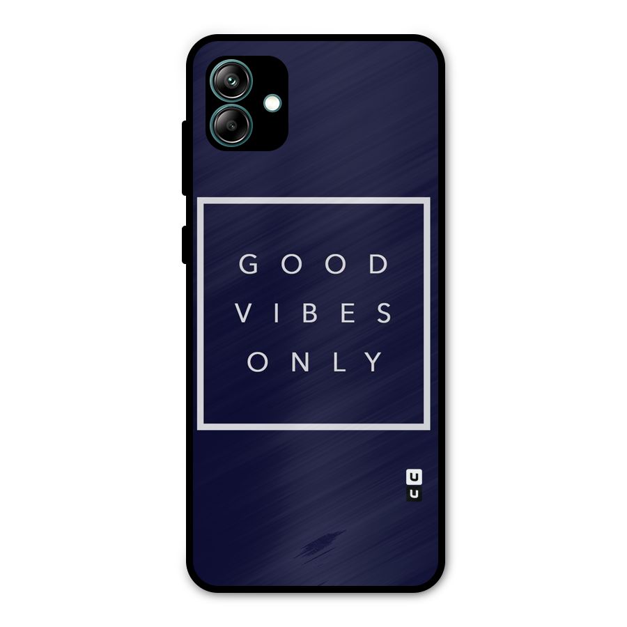 Blue White Vibes Metal Back Case for Galaxy A04