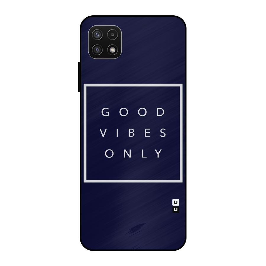 Blue White Vibes Metal Back Case for Galaxy A22 5G