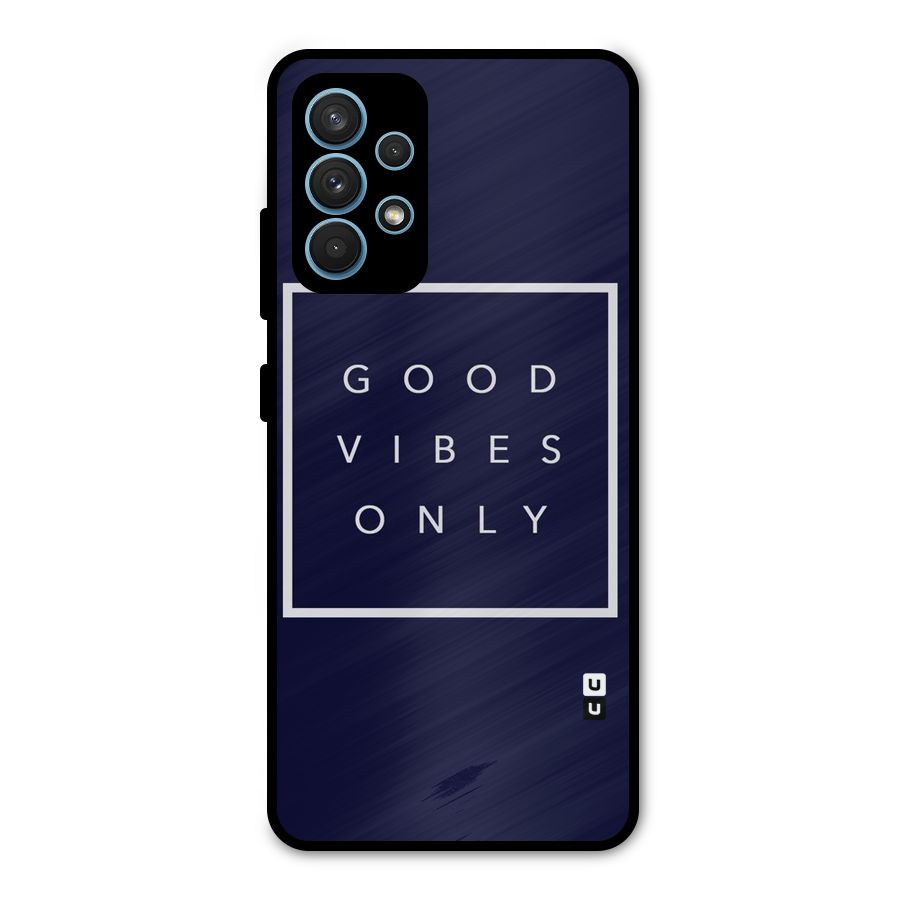 Blue White Vibes Metal Back Case for Galaxy A32