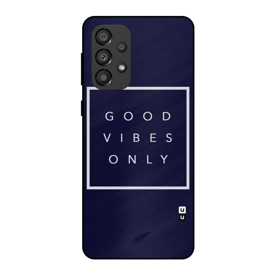 Blue White Vibes Metal Back Case for Galaxy A33 5G