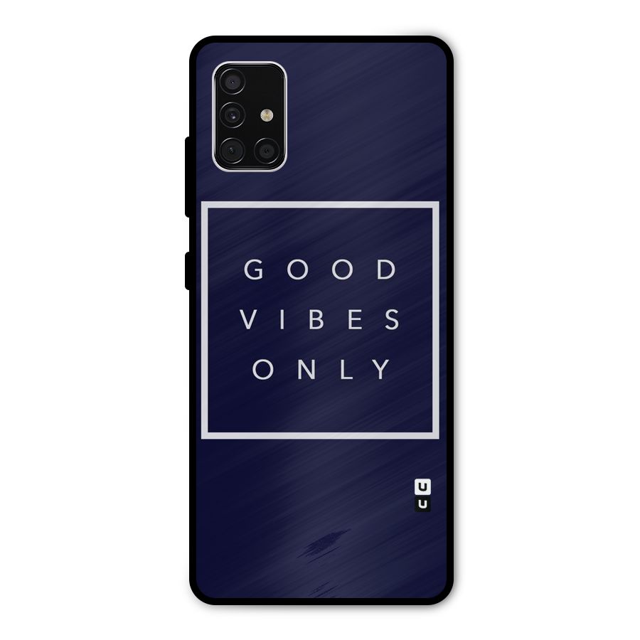 Blue White Vibes Metal Back Case for Galaxy A51