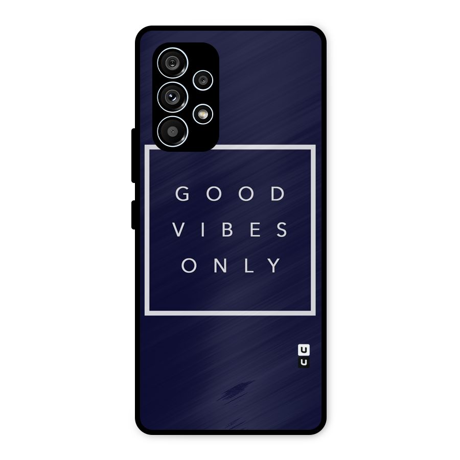 Blue White Vibes Metal Back Case for Galaxy A53 5G