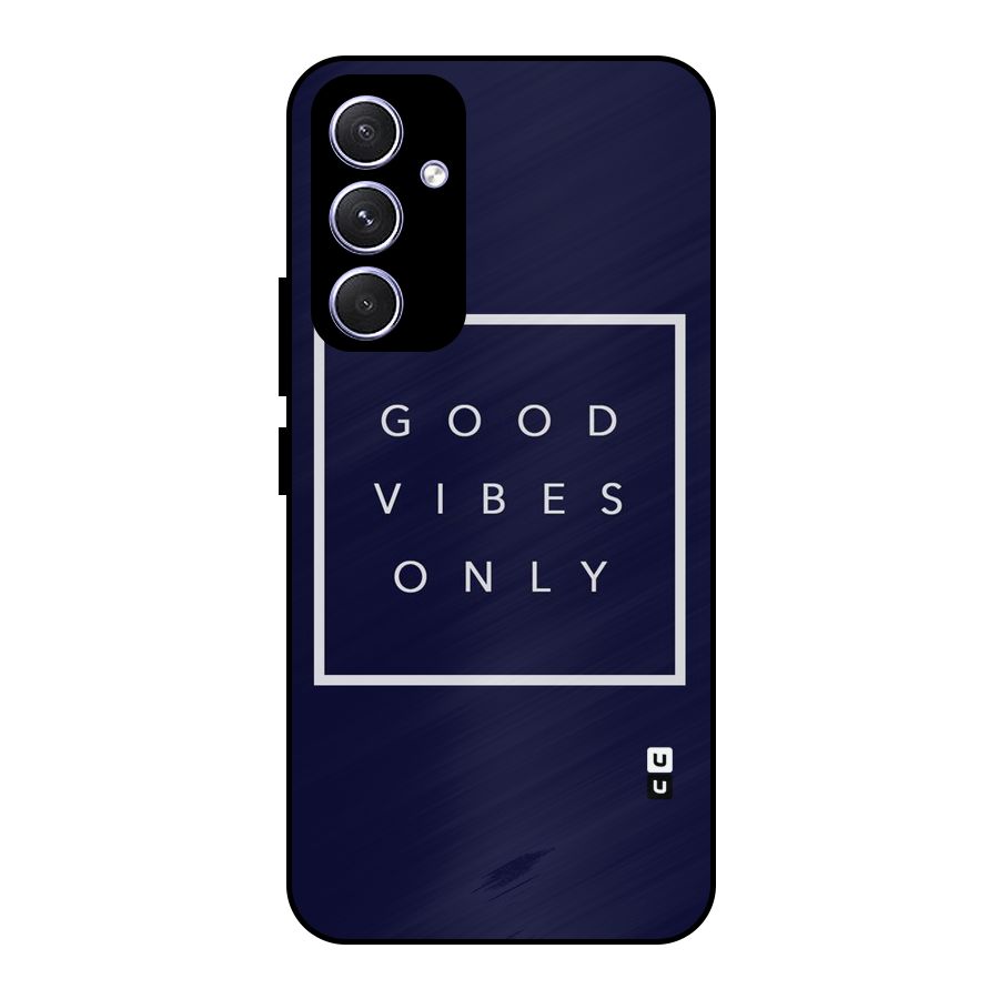 Blue White Vibes Metal Back Case for Galaxy A54