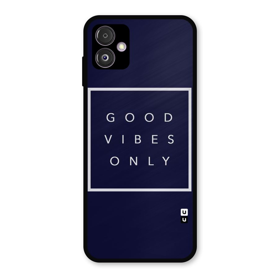 Blue White Vibes Metal Back Case for Galaxy F14