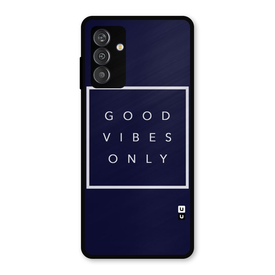 Blue White Vibes Metal Back Case for Galaxy M14 5G