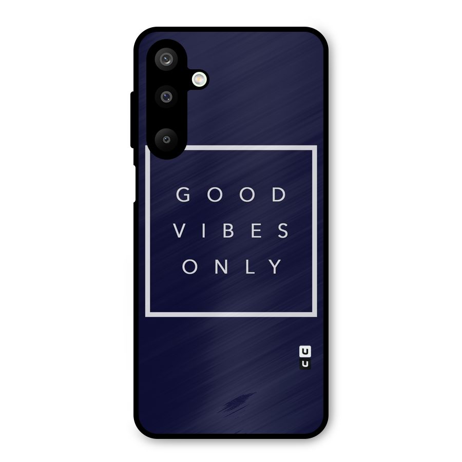 Blue White Vibes Metal Back Case for Galaxy M16