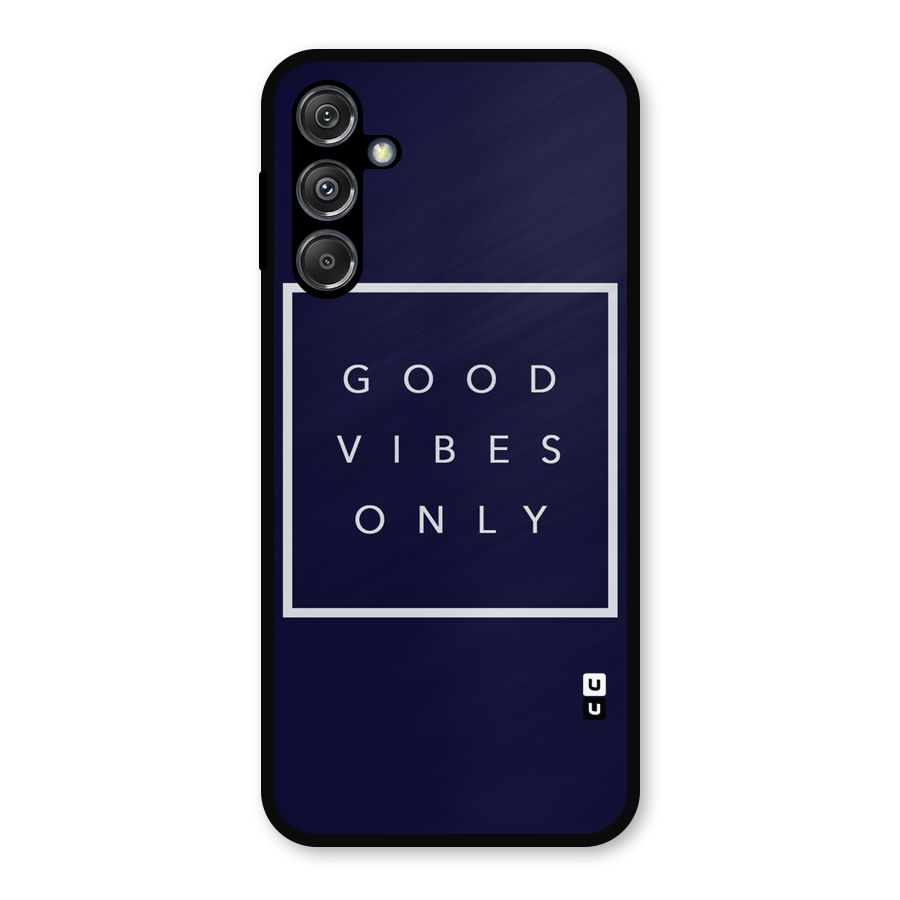 Blue White Vibes Metal Back Case for Galaxy M34 5G