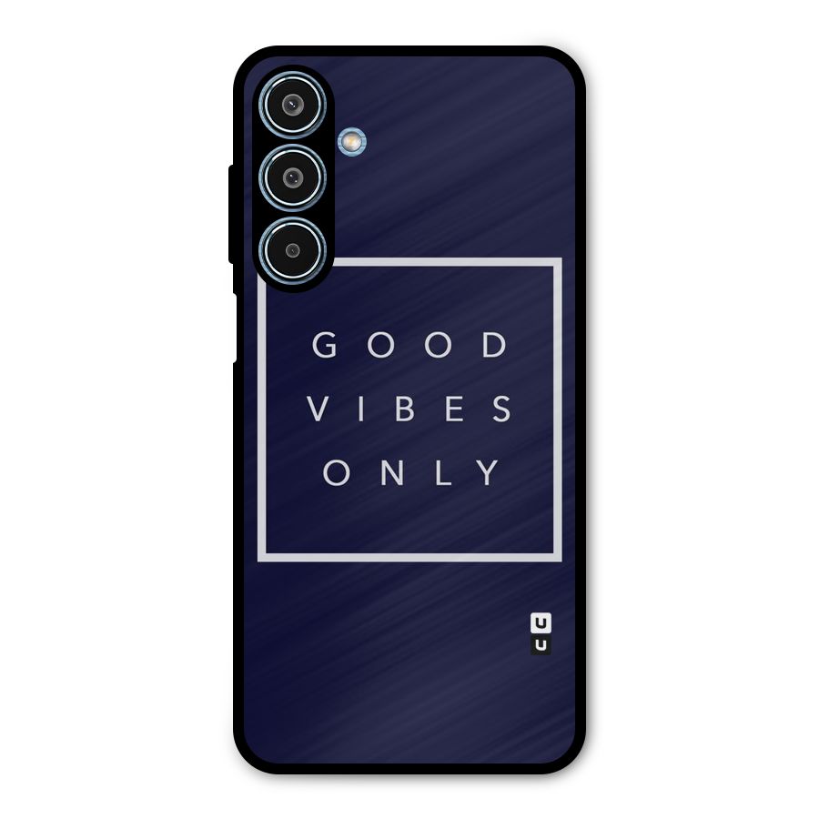 Blue White Vibes Metal Back Case for Galaxy M35