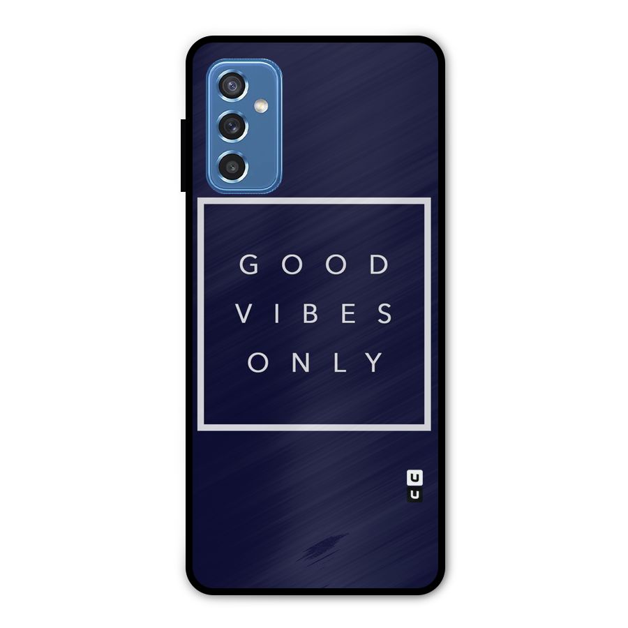 Blue White Vibes Metal Back Case for Galaxy M52 5G