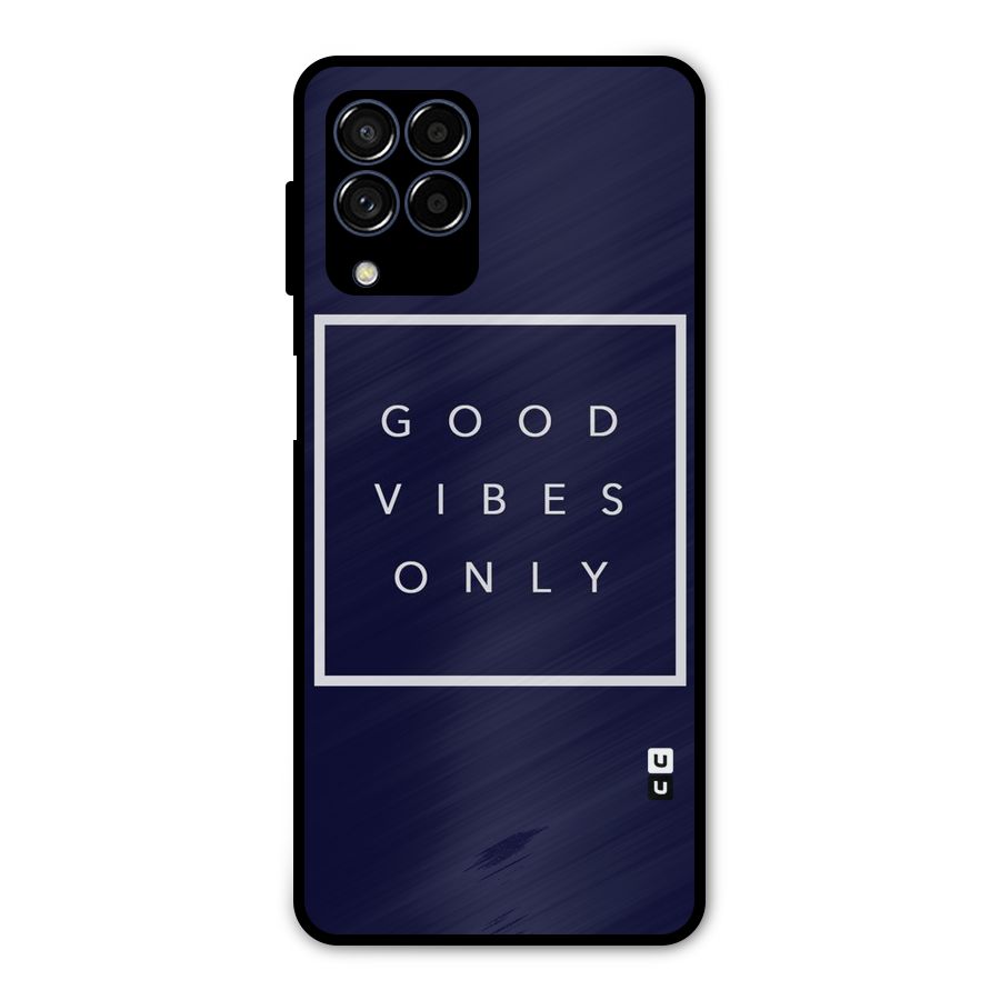 Blue White Vibes Metal Back Case for Galaxy M53 5G