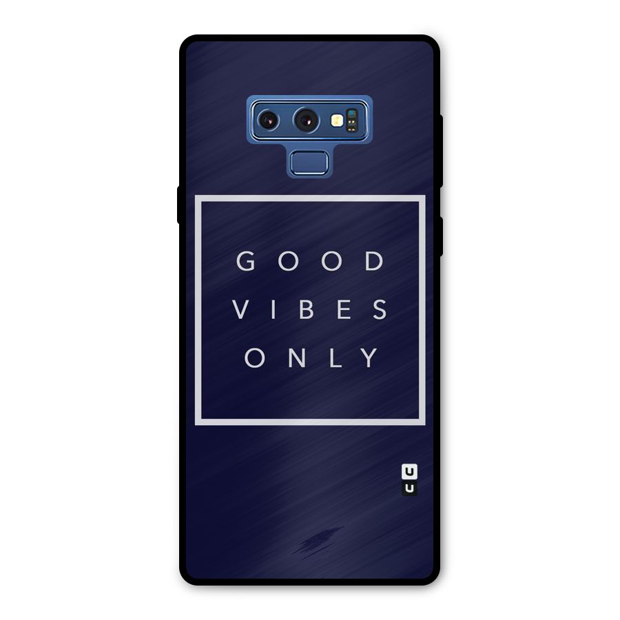 Blue White Vibes Metal Back Case for Galaxy Note 9