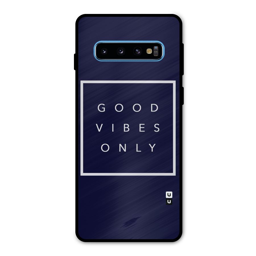 Blue White Vibes Metal Back Case for Galaxy S10