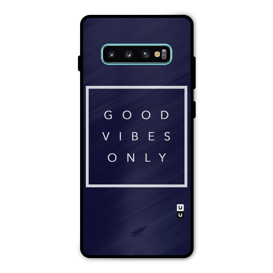 Blue White Vibes Metal Back Case for Galaxy S10 Plus