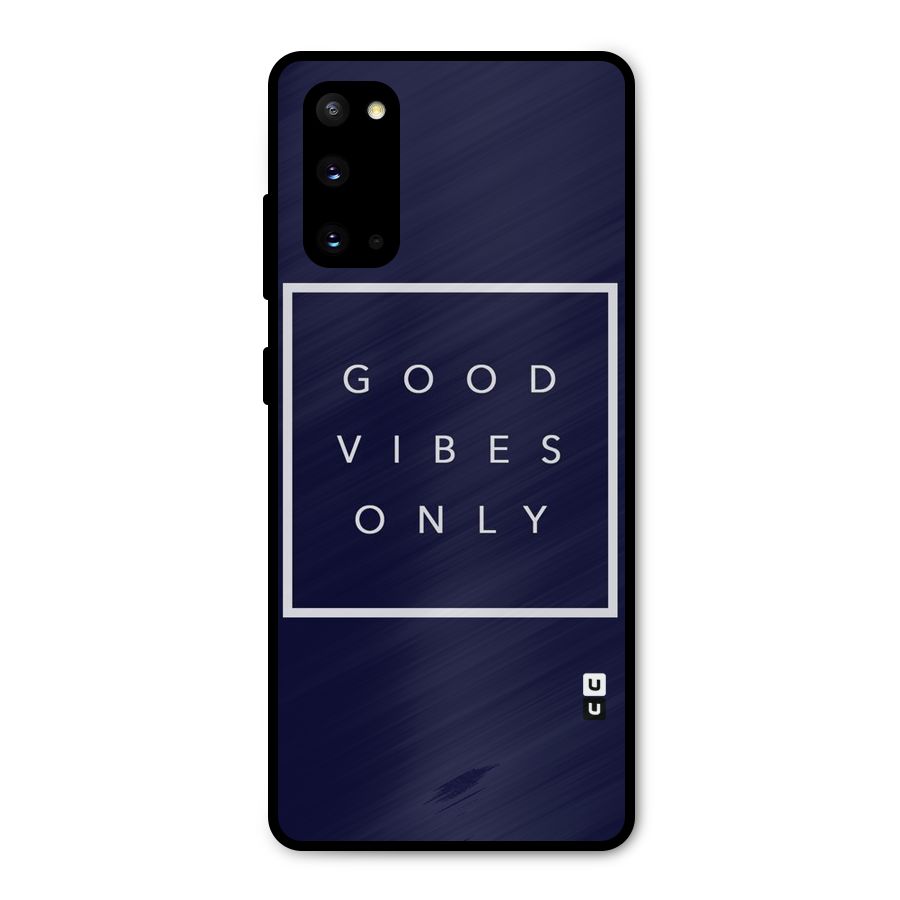 Blue White Vibes Metal Back Case for Galaxy S20