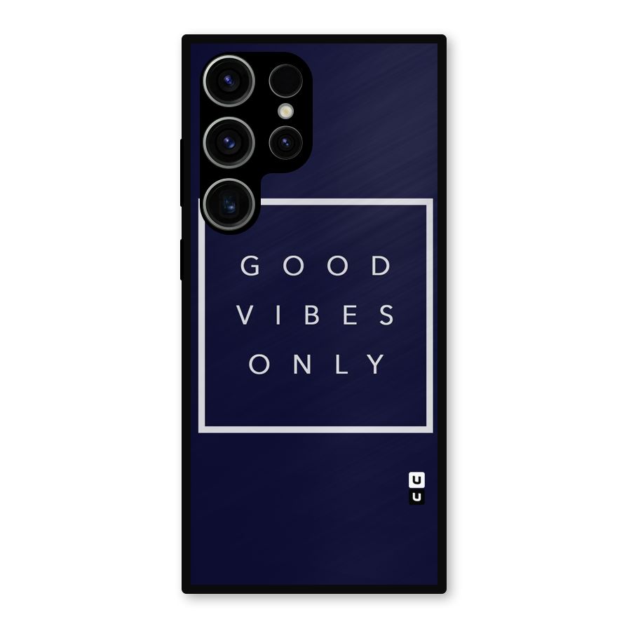 Blue White Vibes Metal Back Case for Galaxy S23 Ultra