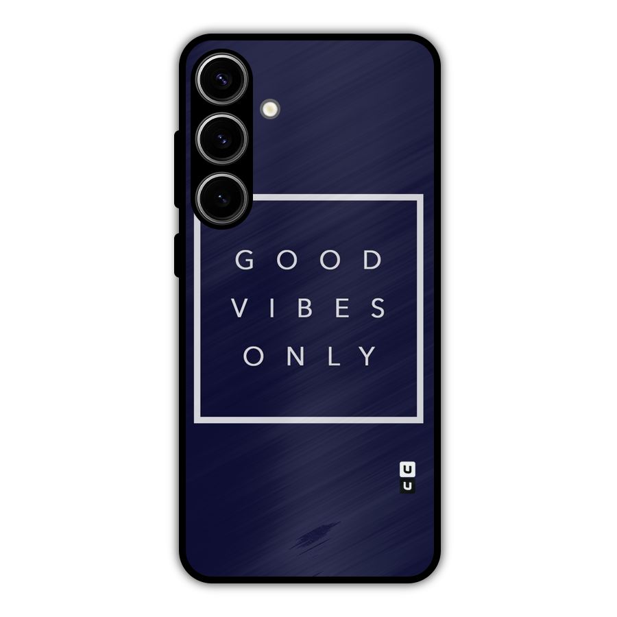 Blue White Vibes Metal Back Case for Galaxy S24 Plus