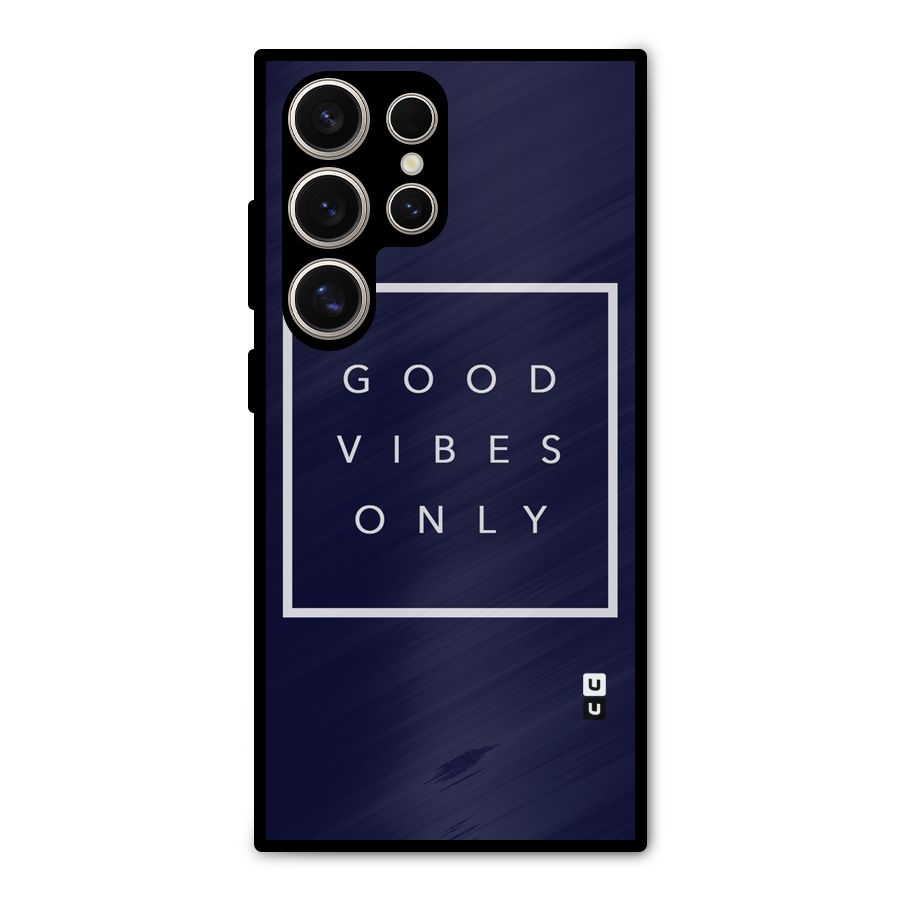 Blue White Vibes Metal Back Case for Galaxy S24 Ultra