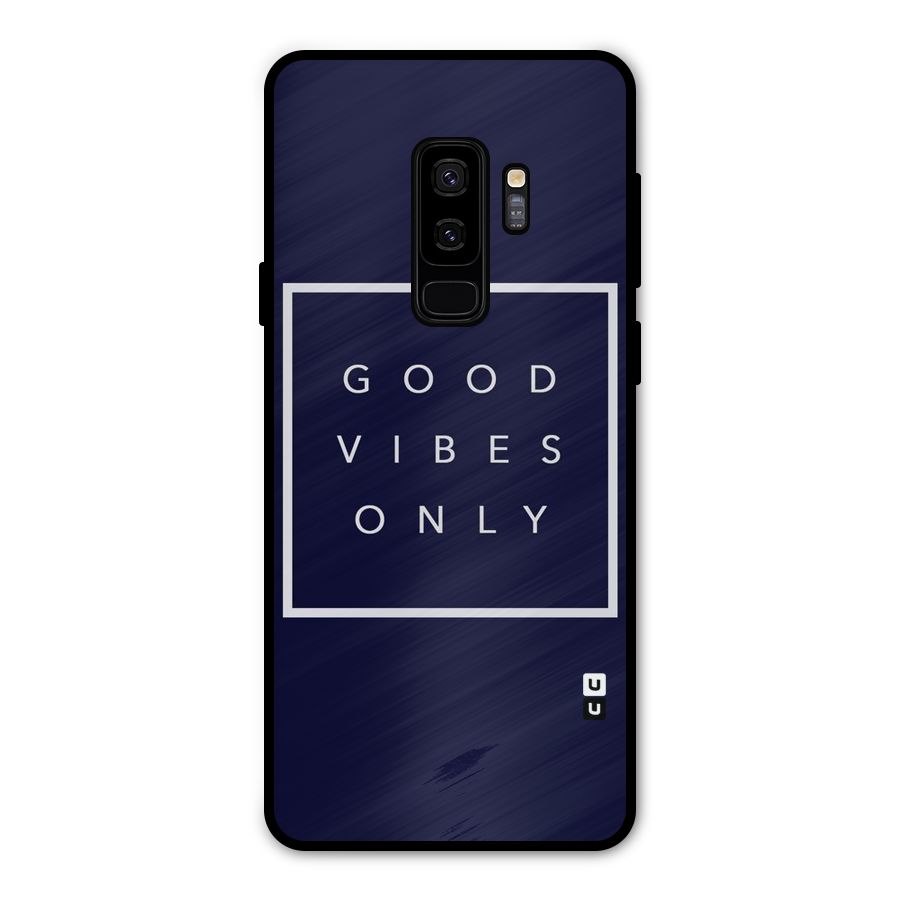 Blue White Vibes Metal Back Case for Galaxy S9 Plus