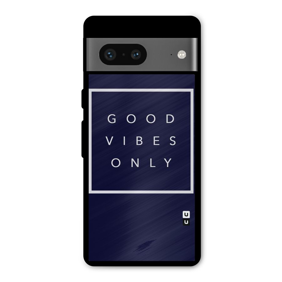 Blue White Vibes Metal Back Case for Google Pixel 7