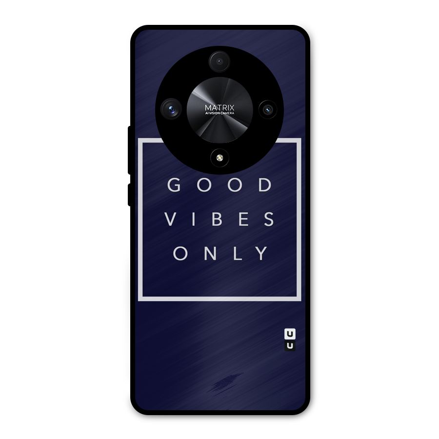 Blue White Vibes Metal Back Case for Honor X9b