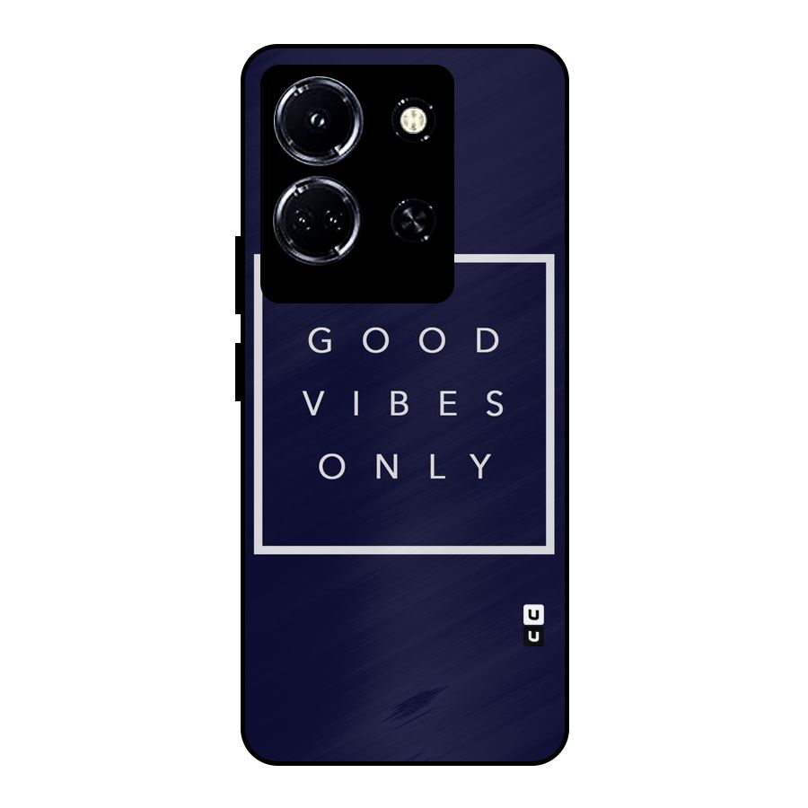 Blue White Vibes Metal Back Case for Infinix Note 30 5G