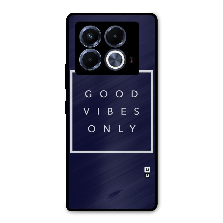 Blue White Vibes Metal Back Case for Infinix Note 40 5G