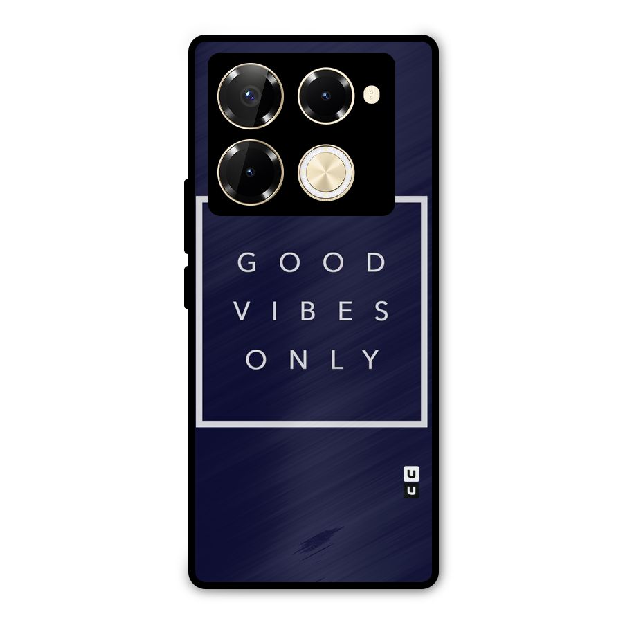 Blue White Vibes Metal Back Case for Infinix Note 40 Pro