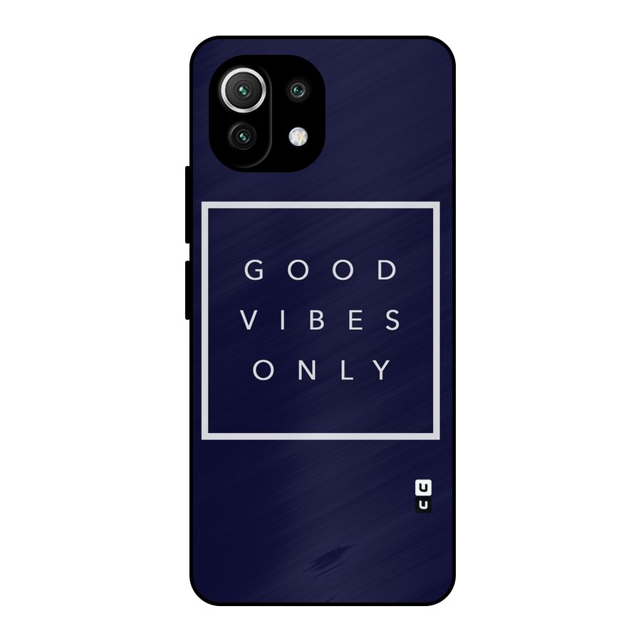 Blue White Vibes Metal Back Case for Mi 11 Lite