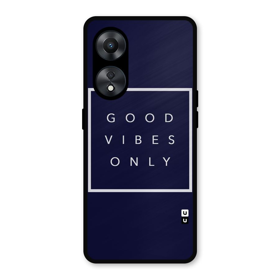 Blue White Vibes Metal Back Case for Oppo A78