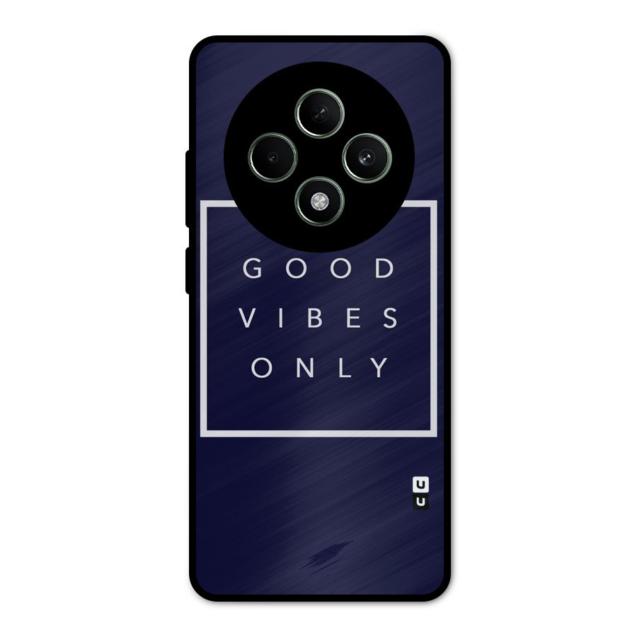Blue White Vibes Metal Back Case for Oppo F27