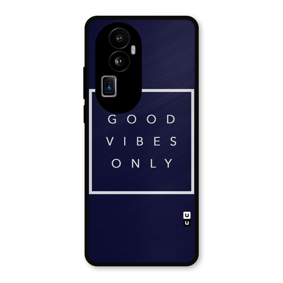 Blue White Vibes Metal Back Case for Oppo Reno10 Pro Plus