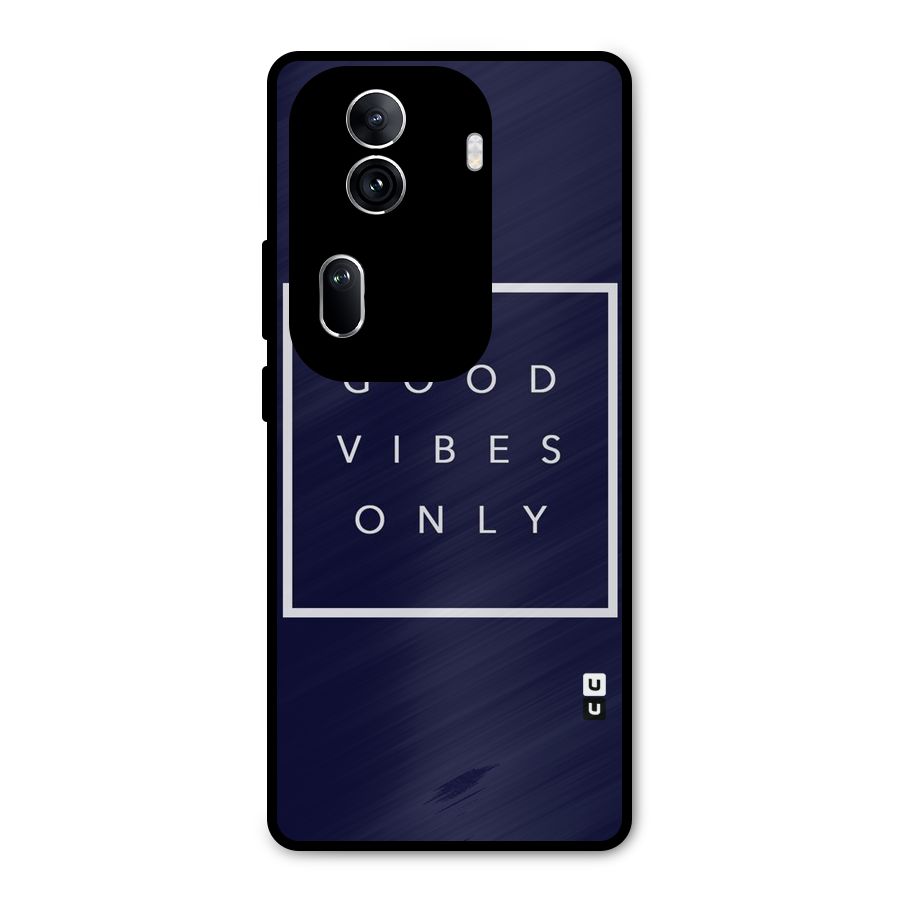 Blue White Vibes Metal Back Case for Oppo Reno11 Pro 5G