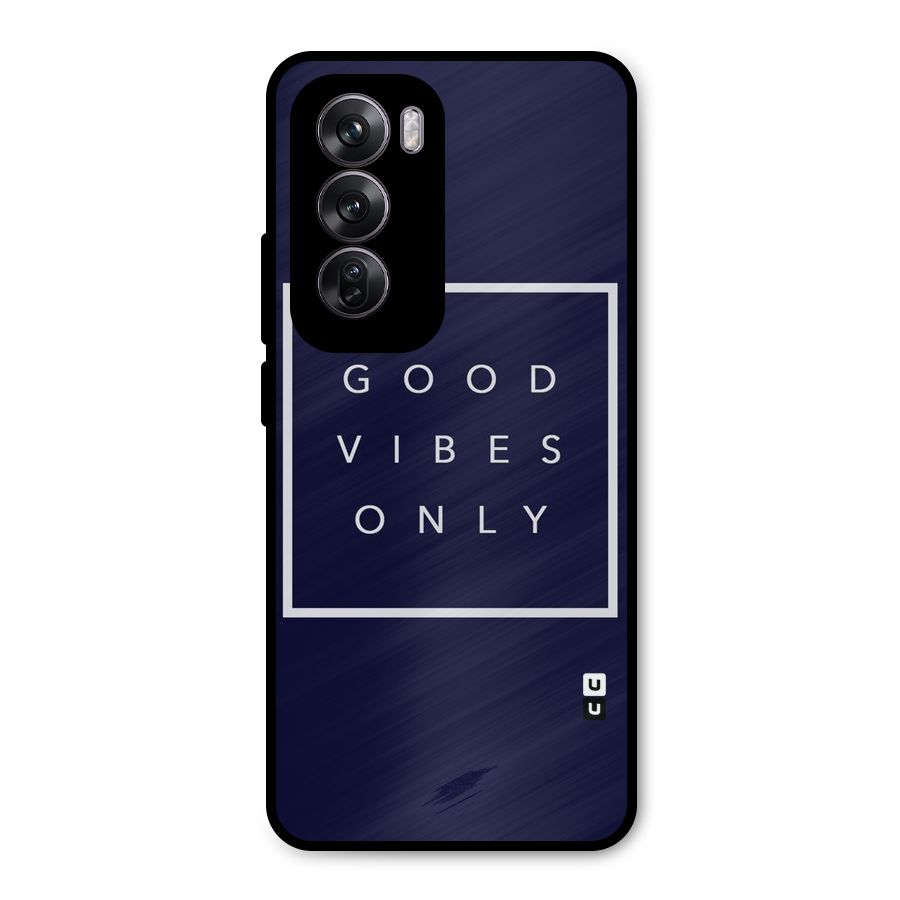 Blue White Vibes Metal Back Case for Oppo Reno12 Pro