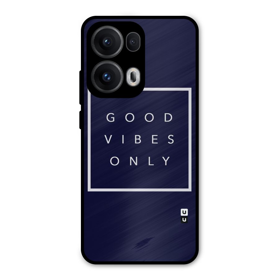 Blue White Vibes Metal Back Case for Oppo Reno13 Pro