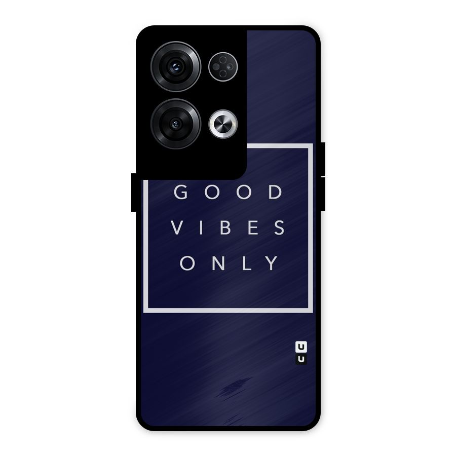 Blue White Vibes Metal Back Case for Oppo Reno8 Pro 5G