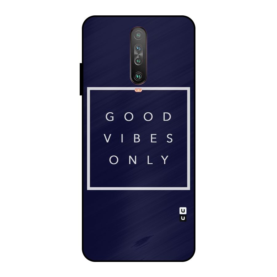 Blue White Vibes Metal Back Case for Poco X2
