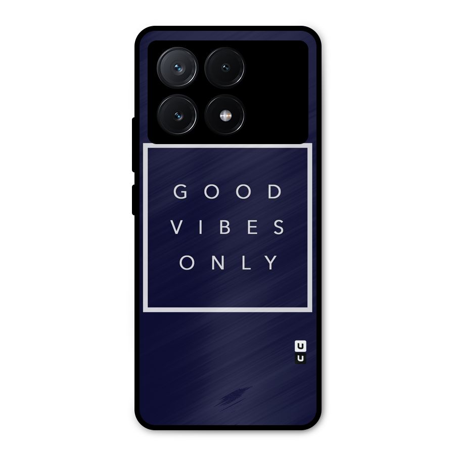 Blue White Vibes Metal Back Case for Poco X6 Pro