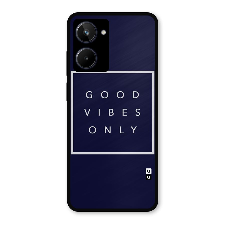 Blue White Vibes Metal Back Case for Realme 10