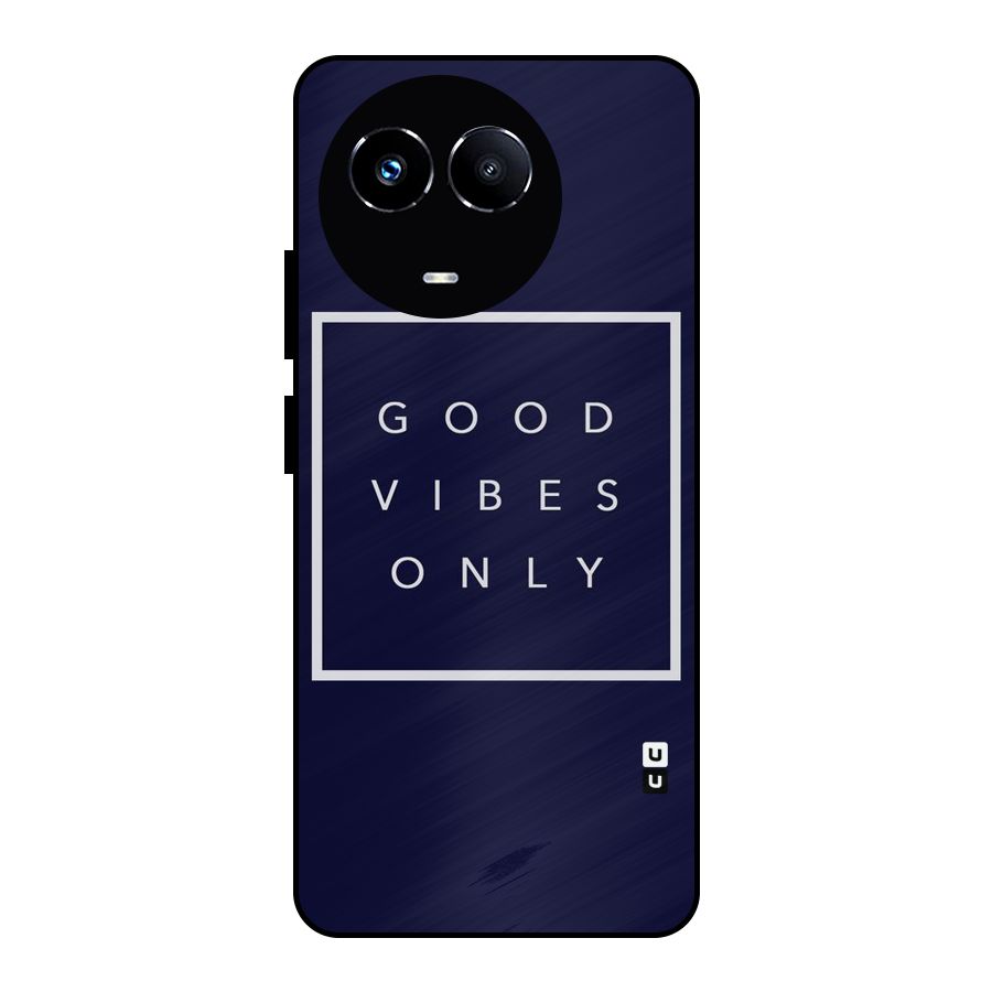 Blue White Vibes Metal Back Case for Realme 11 5G