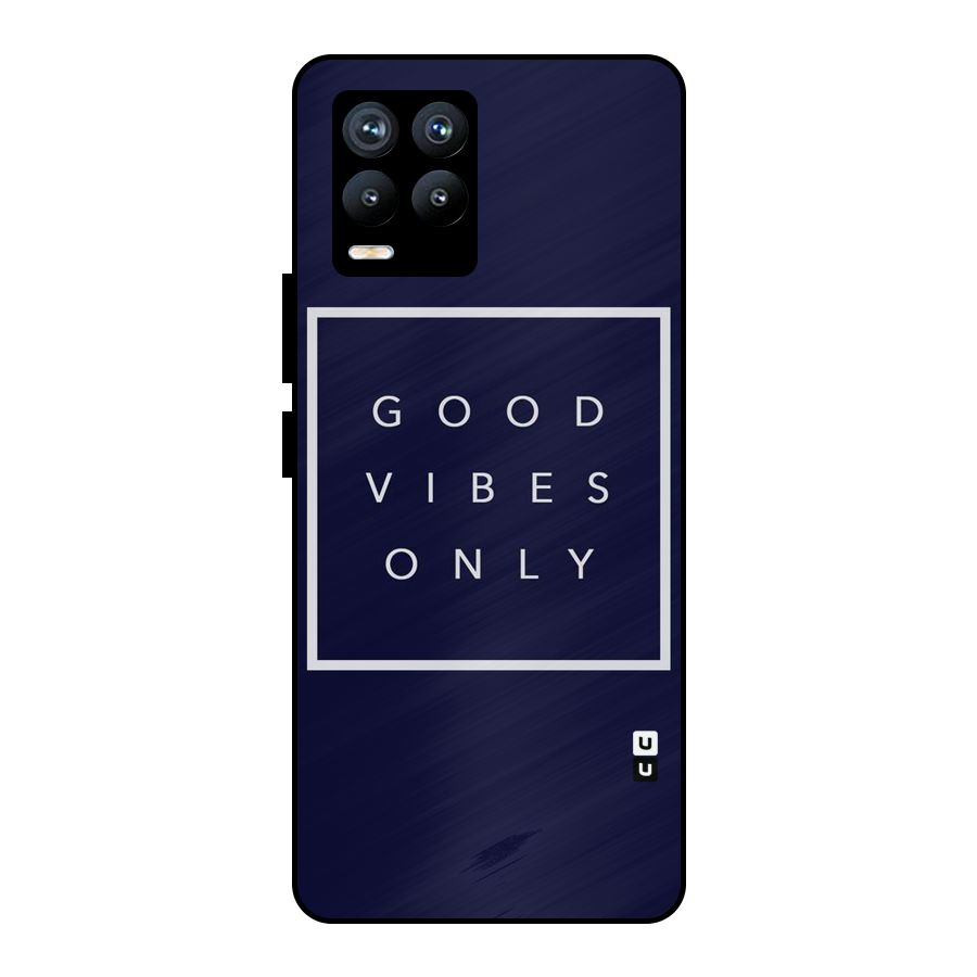 Blue White Vibes Metal Back Case for Realme 8 Pro