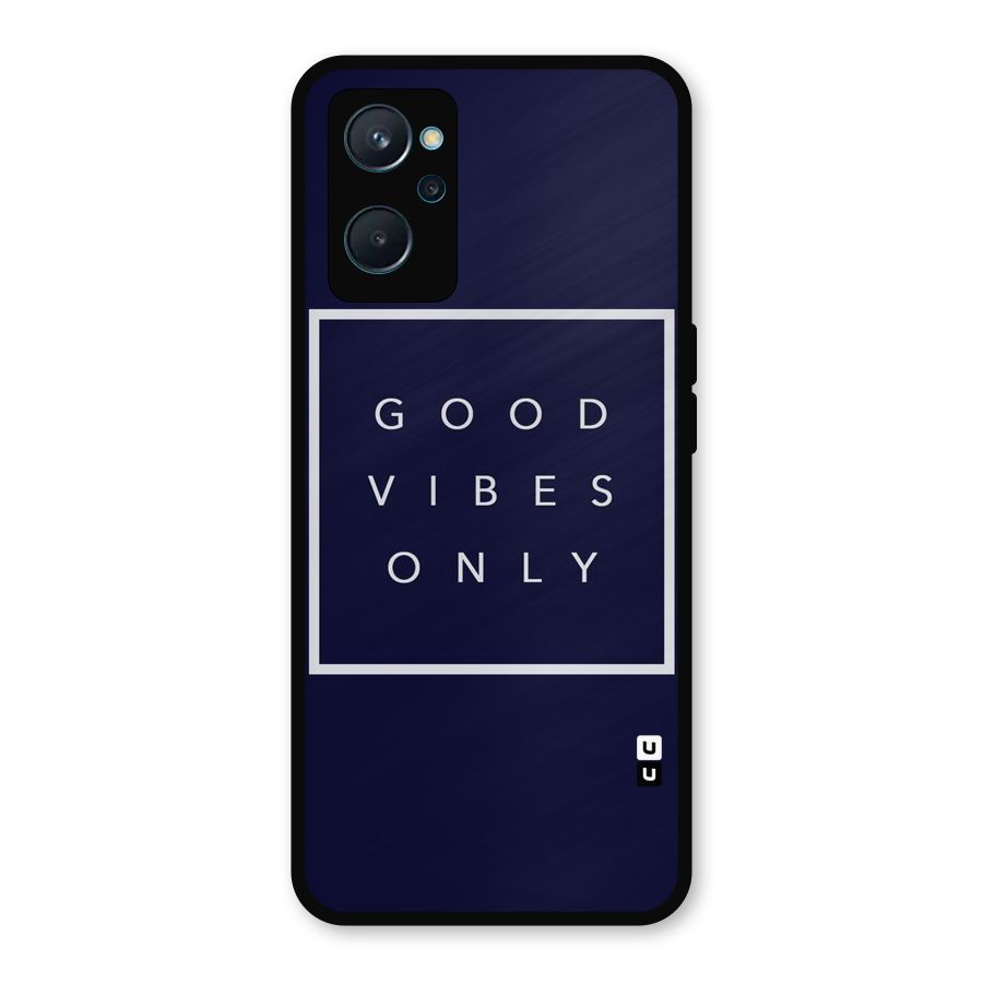 Blue White Vibes Metal Back Case for Realme 9i