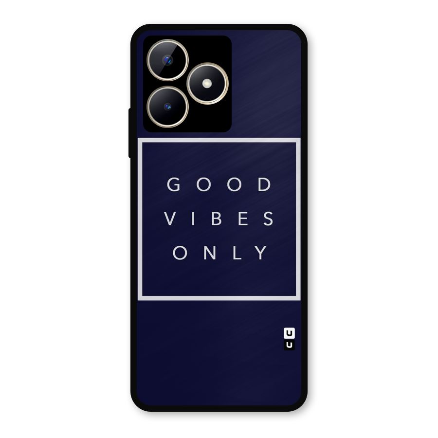 Blue White Vibes Metal Back Case for Realme C53