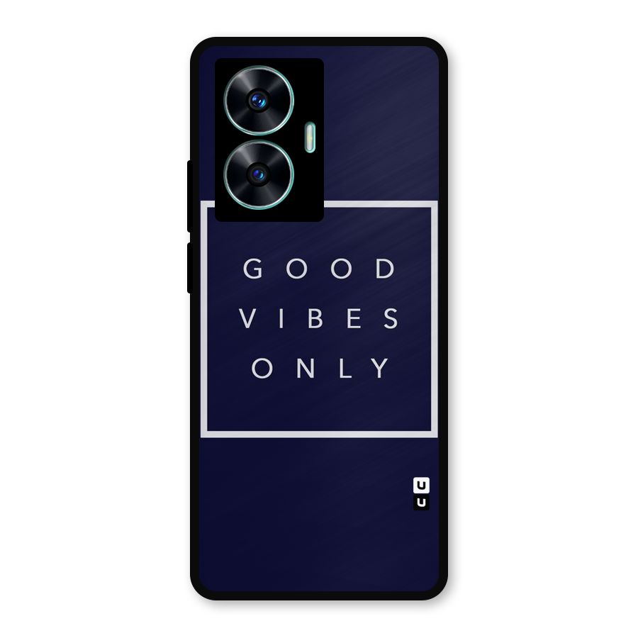 Blue White Vibes Metal Back Case for Realme Narzo N55
