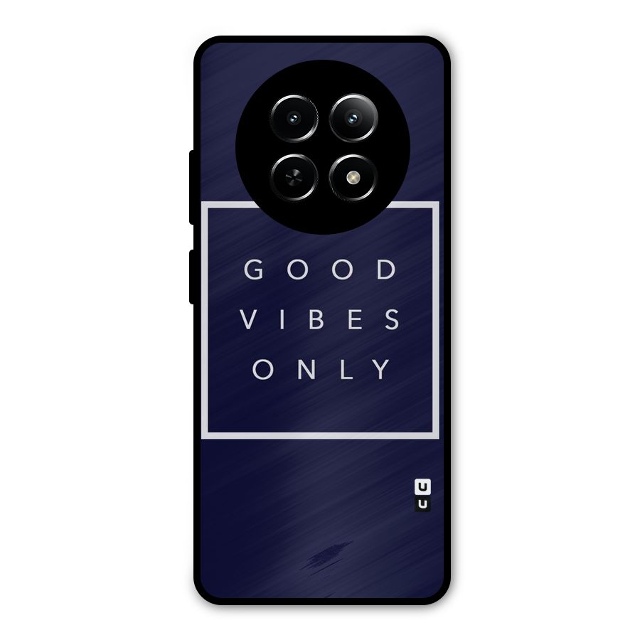 Blue White Vibes Metal Back Case for Realme Narzo N65
