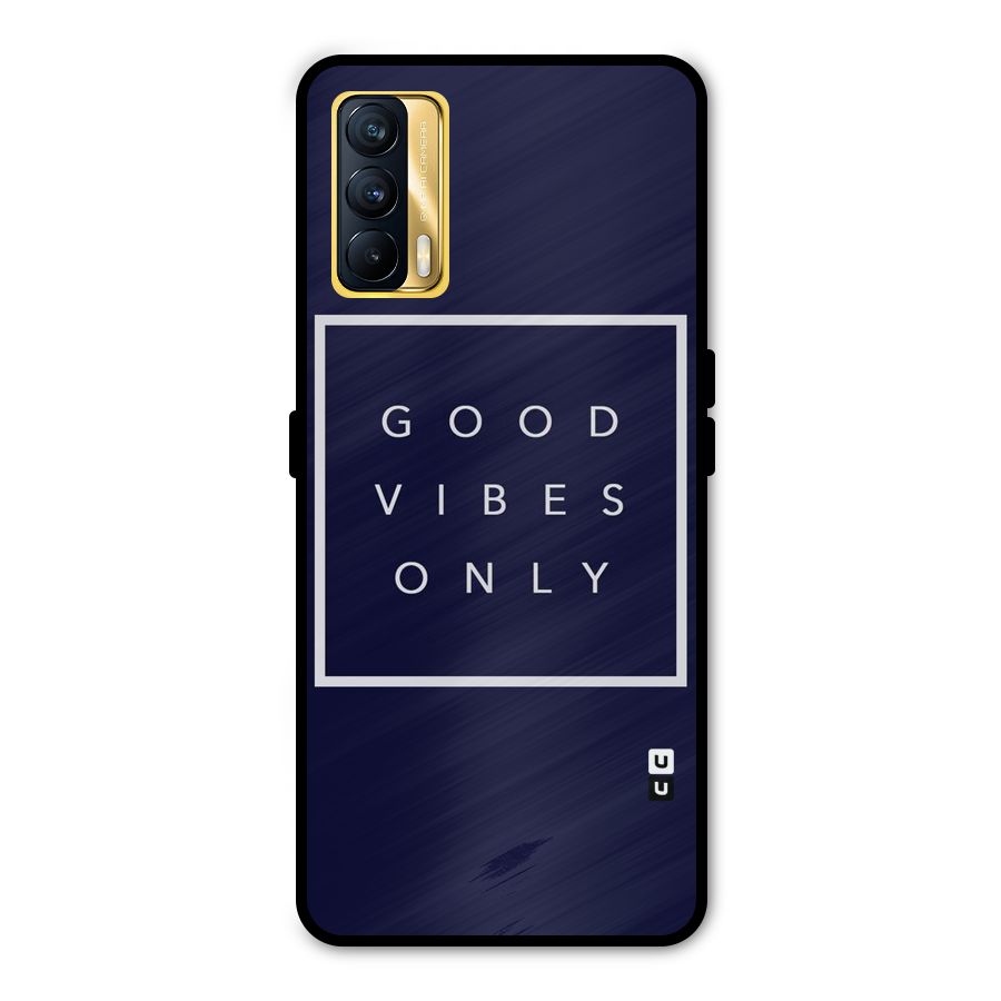 Blue White Vibes Metal Back Case for Realme X7
