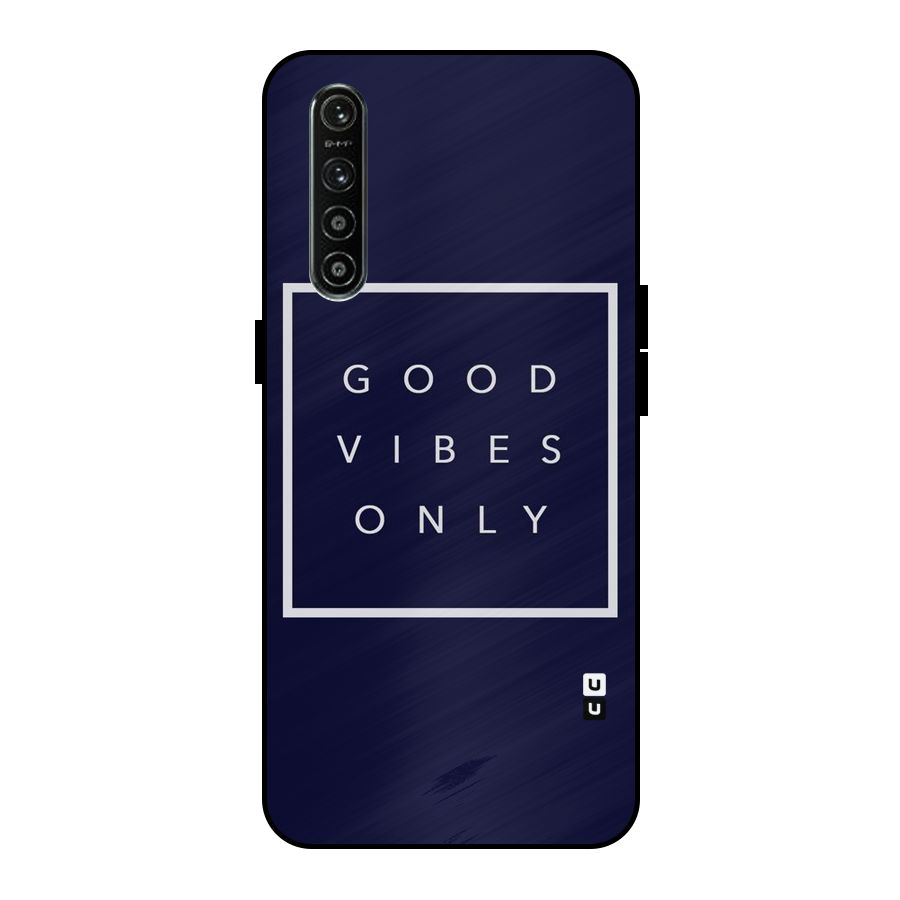 Blue White Vibes Metal Back Case for Realme XT