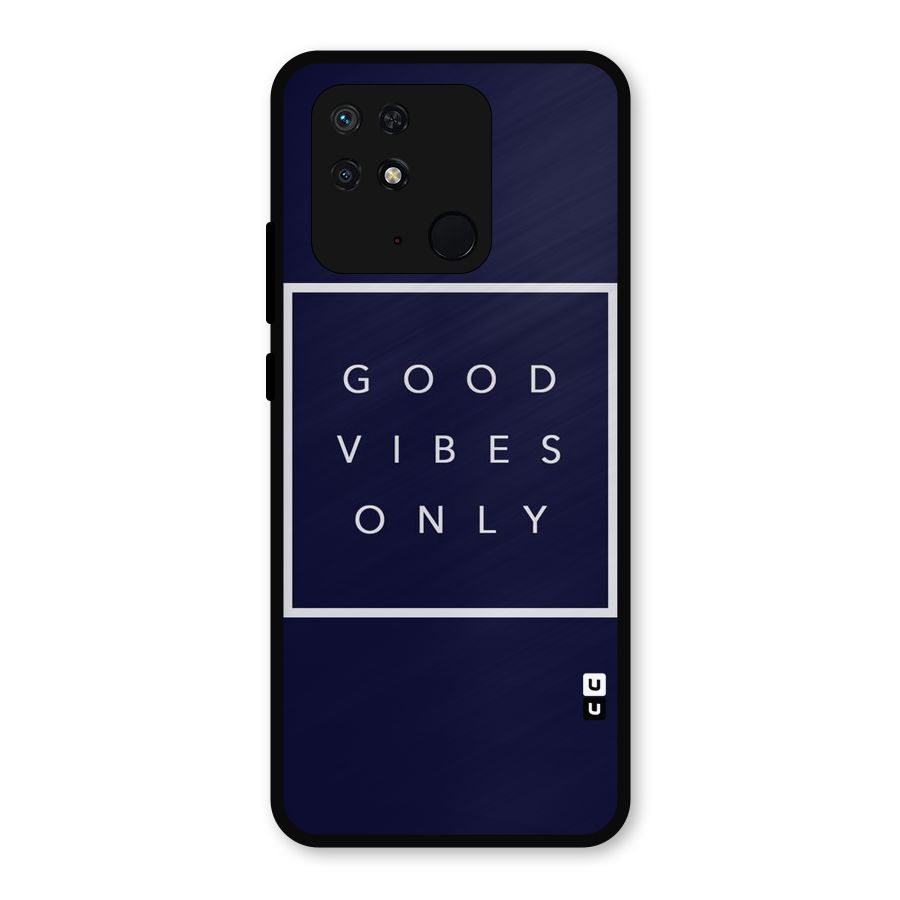 Blue White Vibes Metal Back Case for Redmi 10 Power