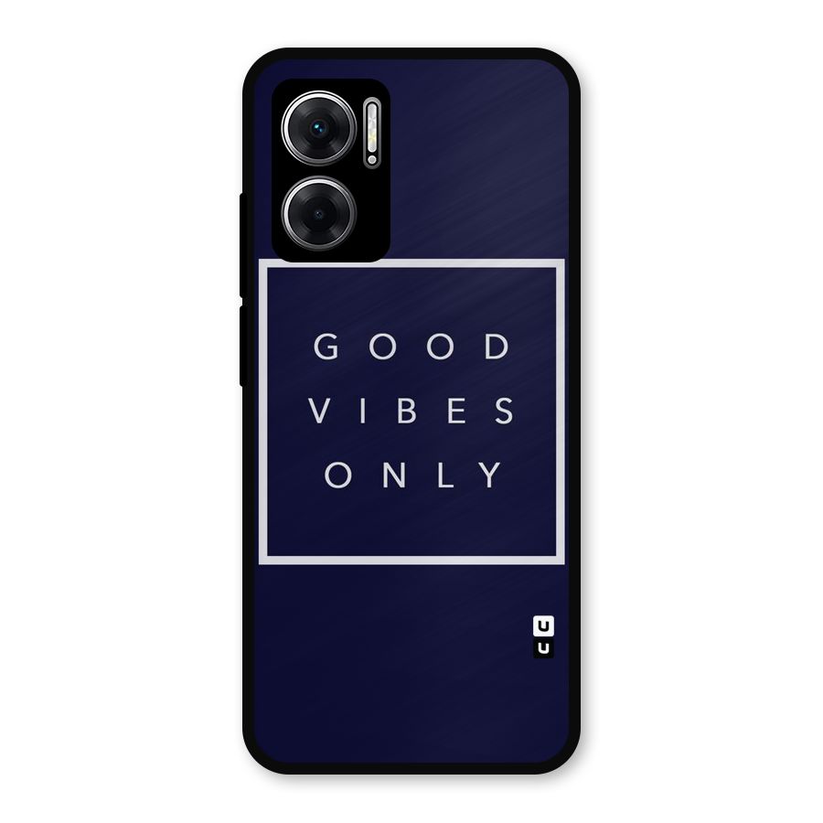 Blue White Vibes Metal Back Case for Redmi 11 Prime 5G