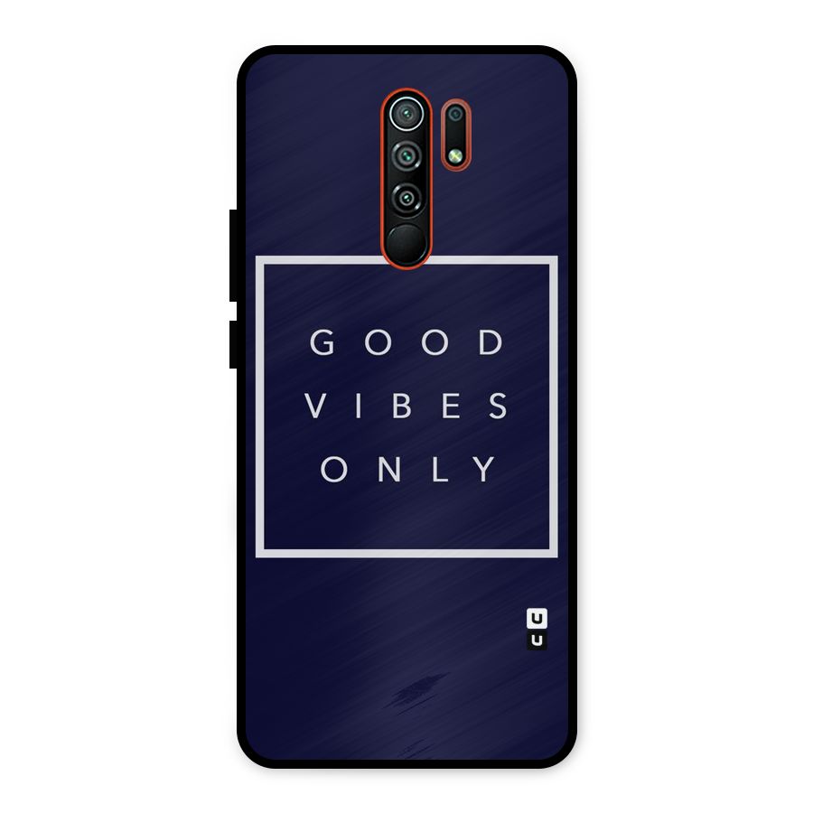 Blue White Vibes Metal Back Case for Redmi 9 Prime